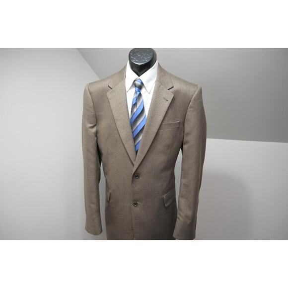 Jos A Bank Blazer Silk Camel Hair 2 Button Sports Jacket Mens Size 41 Long - Picture 1 of 10